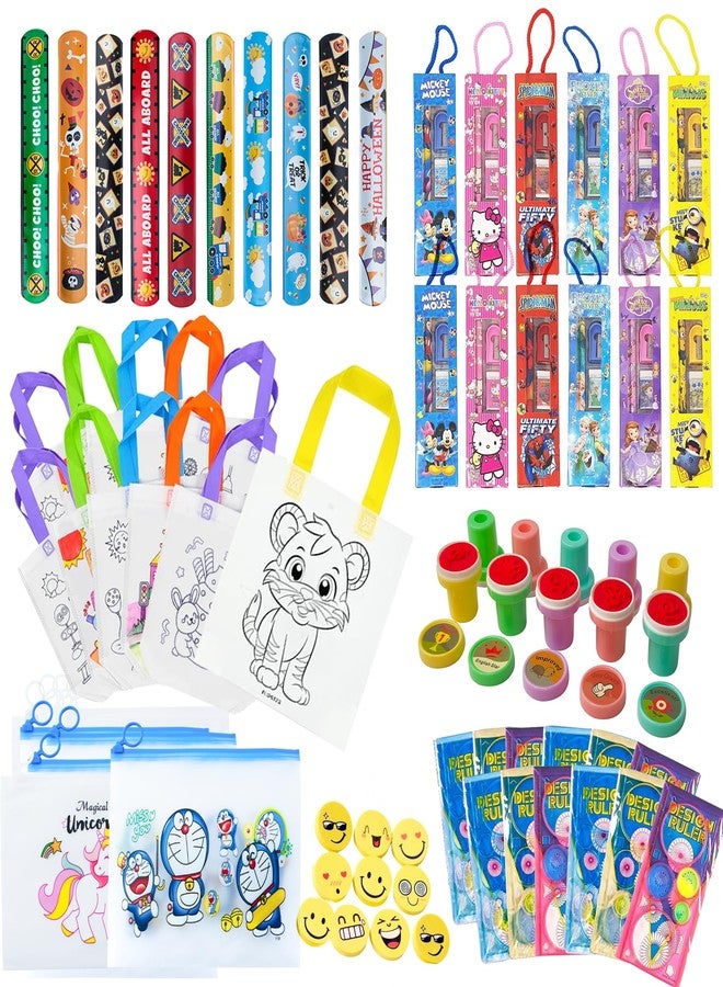 Flipster Birthday Return Gifts for Kids - 70 Pcs for 10 Guests | Unicorn Theme Party Favors | Kids Stationery Set | Return Gifts for Kids Age 6-8 | Party Supplies - Image 1